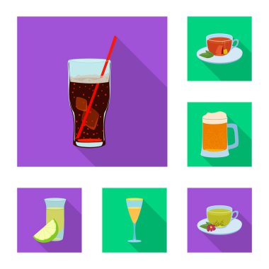 İçki ve çubuğu simgesinin yalıtılmış nesne. Web için içki ve parti hisse senedi simgesi kümesi.