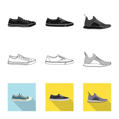 Adam ve ayak işareti illüstrasyon vektör. Adam ve giyim hisse senedi vektör çizim topluluğu.