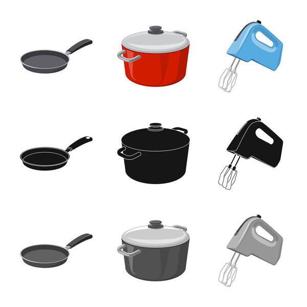 Изолированный объект кухни и икона повара. Набор векторных иконок для кухни и бытовой техники на складе
.