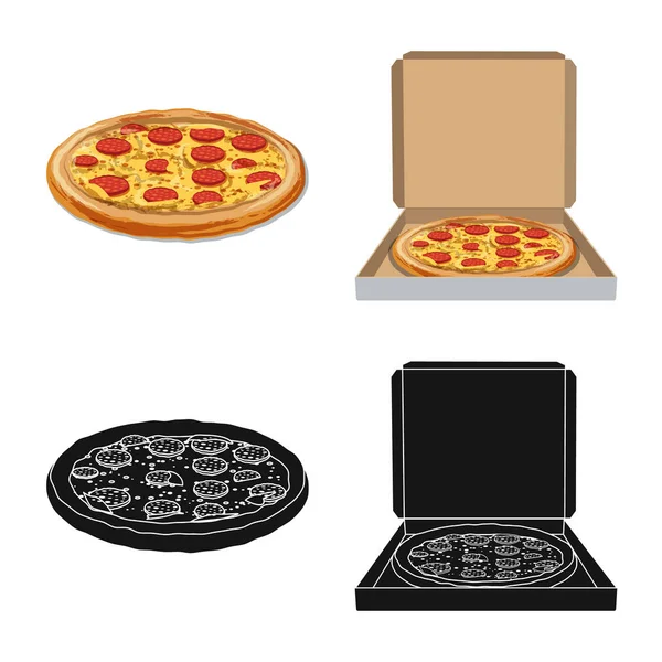Διάνυσμα σχεδιασμός εικονίδιο πίτσα και φαγητό. Συλλογή από πίτσα και το εικονίδιο Ιταλία διάνυσμα απόθεμα. — Διανυσματικό Αρχείο