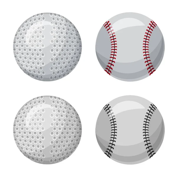 Векторный дизайн иконы спорта и мяча. Коллекция спортивного и спортивного инвентаря . — стоковый вектор