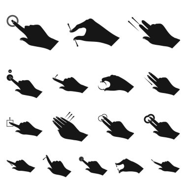 Dokunmatik ve el logo vektör tasarımı. Dokunmatik ekran ve dokunmatik hisse senedi simgesi için web topluluğu.