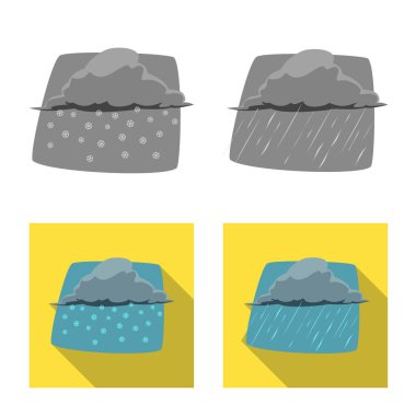 Hava ve İklim simge vektör Illustration. Hava ve bulut hisse senedi simgesi için web topluluğu.