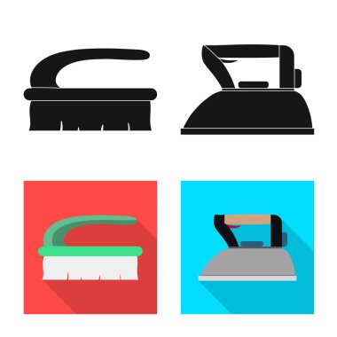 Çamaşırhane ve temiz simge vektör Illustration. Çamaşırhane ve giyim koleksiyonu stok web simgesi.