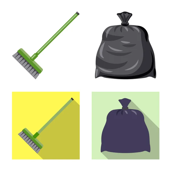 Векторні ілюстрації прибирання та символ служби. Колекція прибирання та символ домашнього запасу для Інтернету . — стоковий вектор