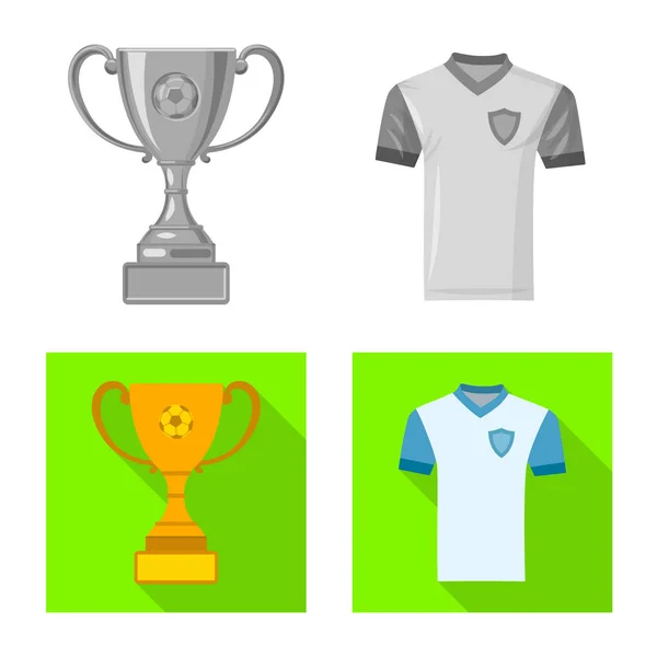 Ilustração vetorial do logotipo do futebol e da engrenagem. Conjunto de futebol e torneio ilustração vetor estoque . —  Vetores de Stock