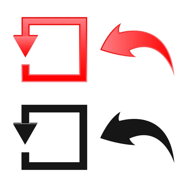 Objeto isolado de elemento e símbolo de seta. Conjunto de elemento e direção vetor ícone para estoque . — Vetor de Stock