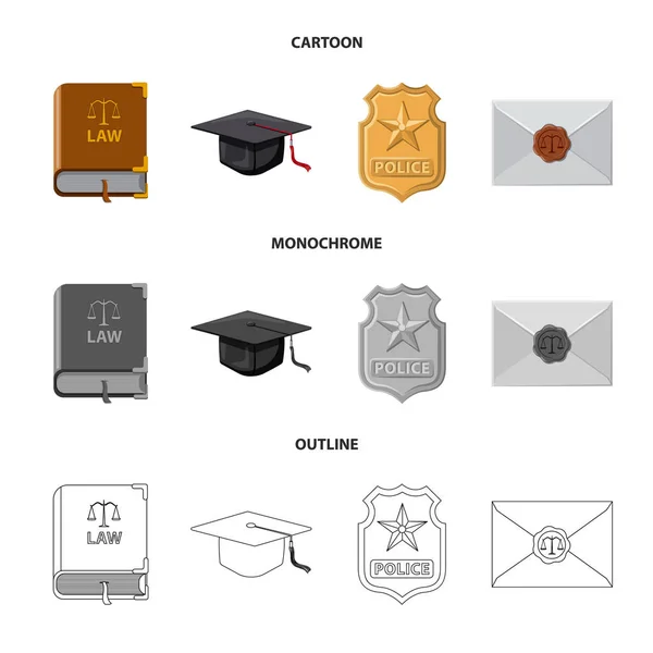 Objeto isolado de lei e ícone de advogado. Coleção de lei e justiça vetor ícone para estoque . — Vetor de Stock