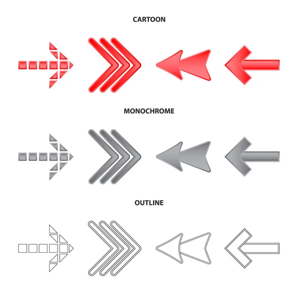 Projeto vetorial do elemento e logotipo da seta. Coleção de elemento e ícone de vetor de direção para estoque . — Vetor de Stock