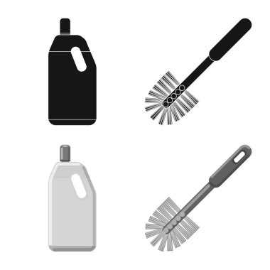 Temizlik ve servis işareti yalıtılmış nesne. Temizlik ve ev hisse senedi simgesi için web topluluğu.