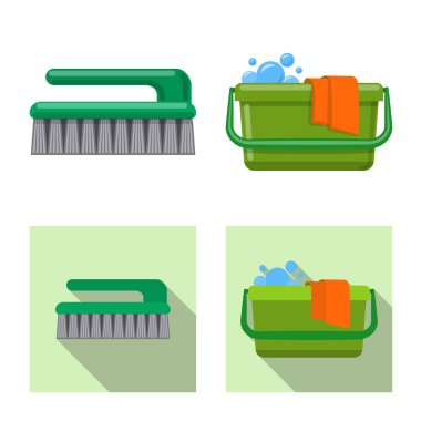 Temizlik ve servis simge vektör Illustration. Hisse senedi için temizlik ve ev vektör simge kümesi.