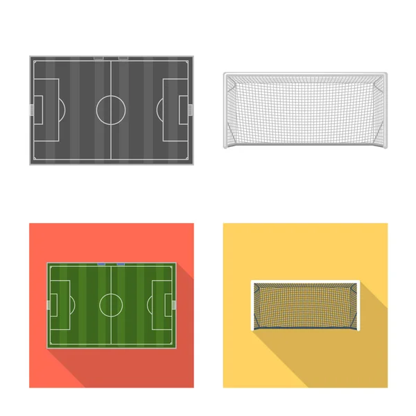 Vektor-Illustration von Fußball und Getriebesymbol. Sammlung von Fußball- und Turnier-Vektor-Symbolen für Aktien. — Stockvektor