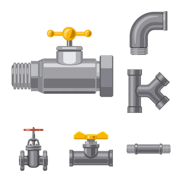 Izolovaný objekt trubek symbolu. Sada trubek a potrubí burzovní symbol pro web. — Stockový vektor