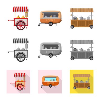 Piyasa ve dış sembol yalıtılmış nesne. Market ve gıda hisse senedi simgesi web için kümesi.