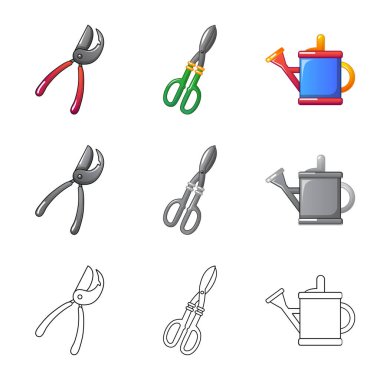 Çiftlik ve tarım işareti vektör tasarımı. Çiftlik ve bitki vektör simgesini hissenin topluluğu.