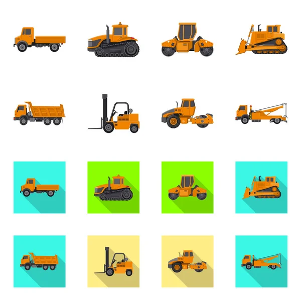 Ilustración vectorial del icono de construcción y construcción. Colección de construcción y maquinaria icono vectorial para stock . — Vector de stock