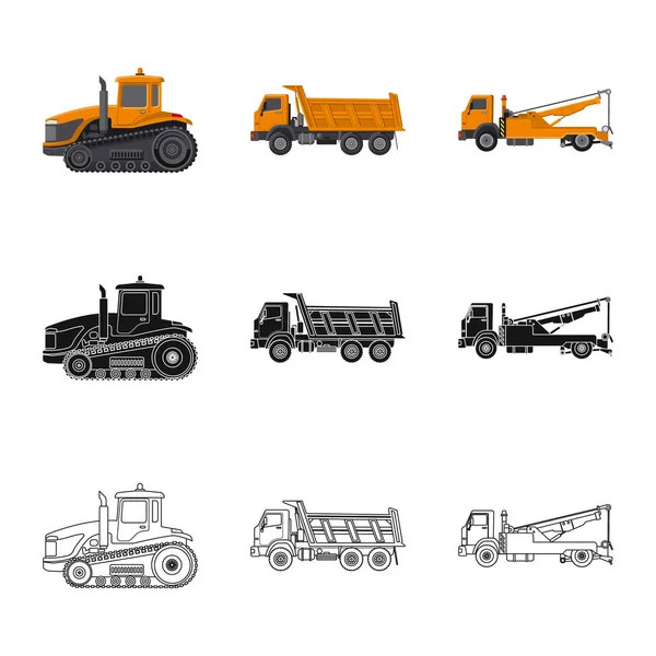 Isolated object of build and construction symbol. Collection of build and machinery vector icon for stock. — Stock Vector