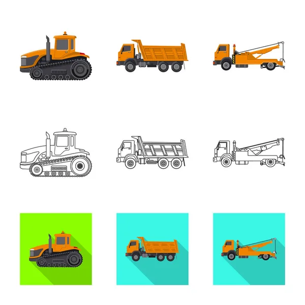 Εικονογράφηση Διάνυσμα Λογότυπο Δόμηση Και Κατασκευές Σετ Κατασκευής Και Μηχανημάτων — Διανυσματικό Αρχείο