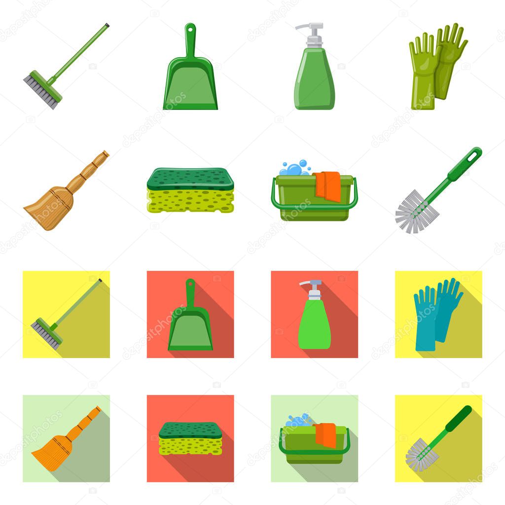 Vector design of cleaning and service sign. Collection of cleaning and household stock vector illustration.
