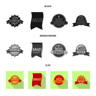 Bir amblem ve rozet işaret tasarım vektör. Amblem ve etiket stok vektör çizim topluluğu.