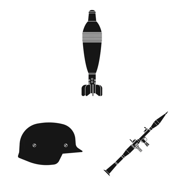 Isolerade objekt av vapen och gun symbol. Samling av vapen och armén aktiesymbol för webben. — Stock vektor