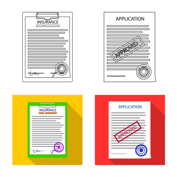 Isoliertes Objekt der Form und Dokumentenzeichen. Satz von Form und Warenzeichen für Web. — Stockvektor
