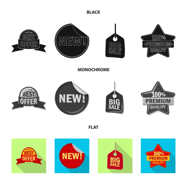 Amblem ve rozet logo vektör tasarımı. Hisse senedi için amblem ve etiket vektör simge kümesi.