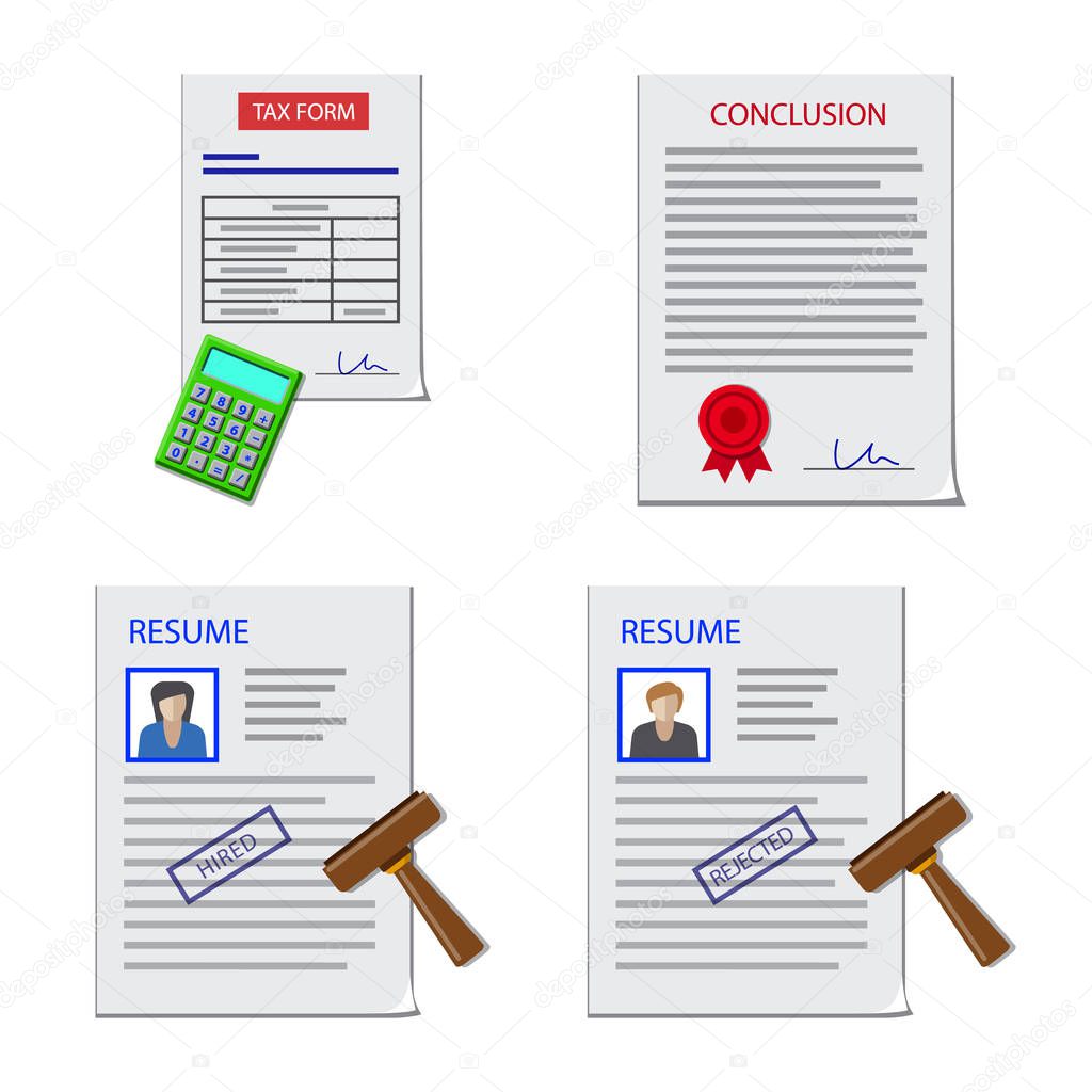 Vector design of form and document sign. Collection of form and mark stock vector illustration.