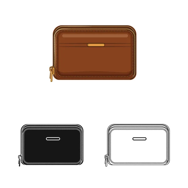 Objeto aislado de maleta y símbolo de equipaje. Conjunto de maleta e icono de vector de viaje para stock . — Vector de stock