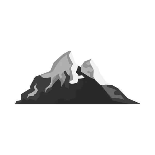 Vector ontwerp van alpinisme en piek logo. Set van alpinisme en kamp vector pictogram voor voorraad. — Stockvector