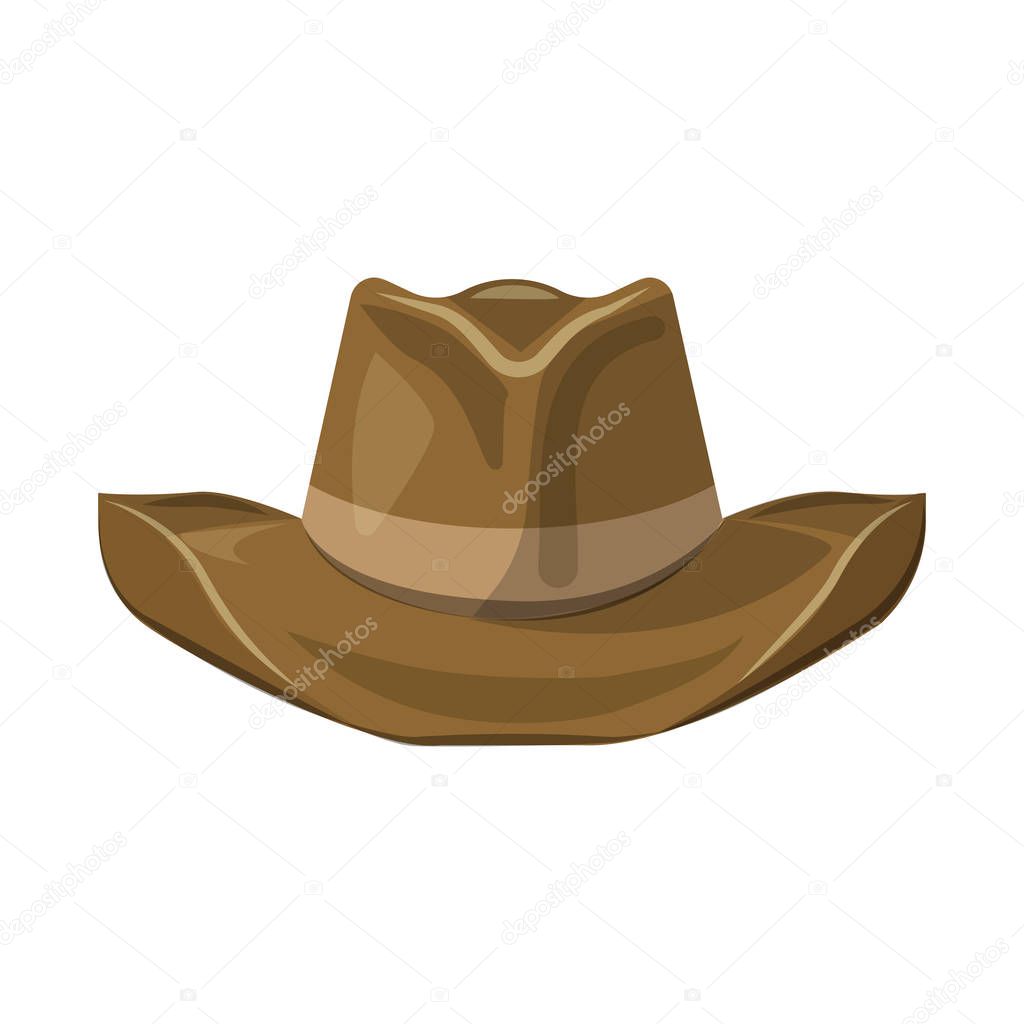 Vector illustration of headgear and cap sign. Collection of headgear and accessory stock symbol for web.
