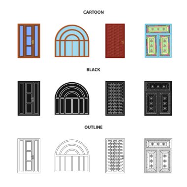 Kapı ve ön kayıt vektör tasarımı. Kapı ve ahşap hisse senedi simgesi için web topluluğu.