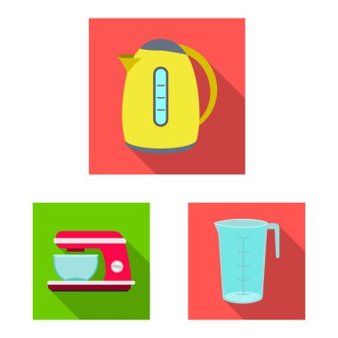 Mutfak ve yemek simge vektör Illustration. Hisse senedi için mutfak ve cihazı vektör simge topluluğu.