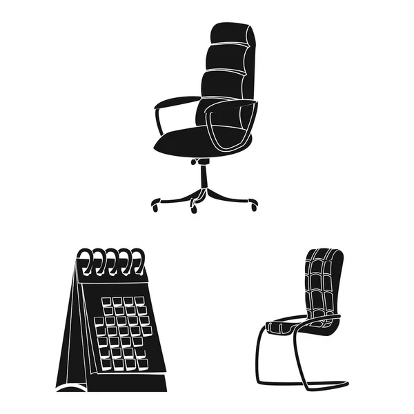 Elkülönített objektum bútorok és munka logó. Gyűjteménye bútorok és otthoni stock vektor illusztráció. — Stock Vector