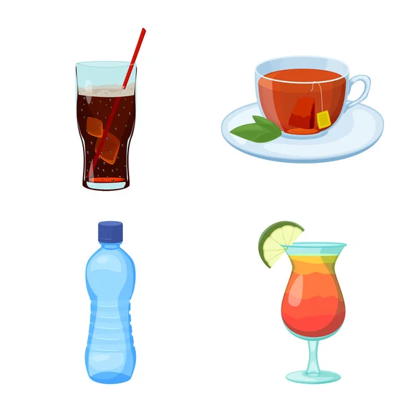 Векторный дизайн логотипа напитка и бара. Коллекция напитков и праздничных акций для интернета . — стоковый вектор