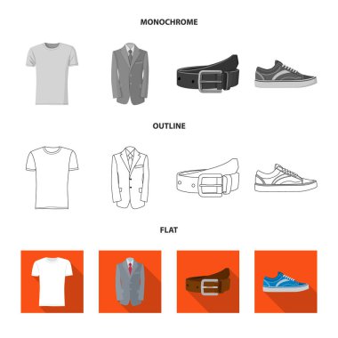 Adam ve giyim logo yalıtılmış nesne. İçin örümcek adam ve giyim hisse senedi simgesi topluluğu.