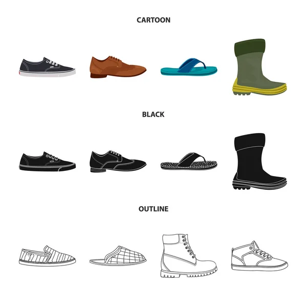 Illustration vectorielle du symbole homme et pied. Collection homme et icône vectorielle d'usure pour stock . — Image vectorielle