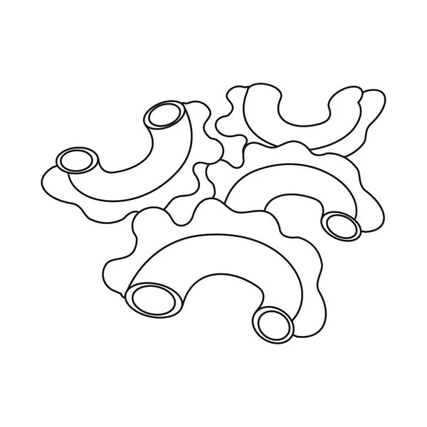 Vektorové ilustrace ikony těstoviny a sacharidů. Těstoviny a makarony začátkem symbol pro web. — Stockový vektor