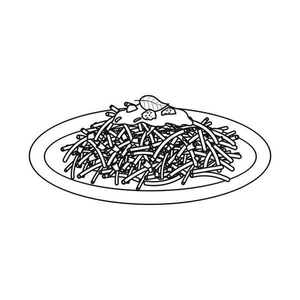 Illustration vectorielle de pâtes et d'icônes glucidiques. Collection de pâtes et macaronis vecteur icône pour le stock . — Image vectorielle