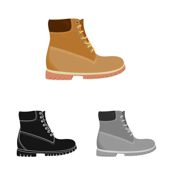 Illustration vectorielle du symbole homme et pied. Collection d'illustration vectorielle de stock homme et usure . — Image vectorielle