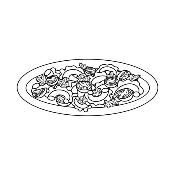 Vektorillustration von Pasta und Kohlenhydrat-Logo. Sammlung von Nudeln und Makkaroni-Vektorsymbol für Aktien. — Stockvektor