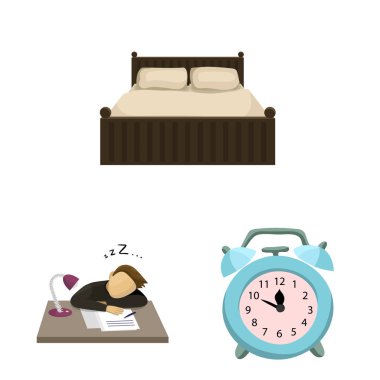 Rüyalar ve gece simge vektör tasarımı. Rüyalar ve web için hisse senedi simgesi yatak odası koleksiyonu.