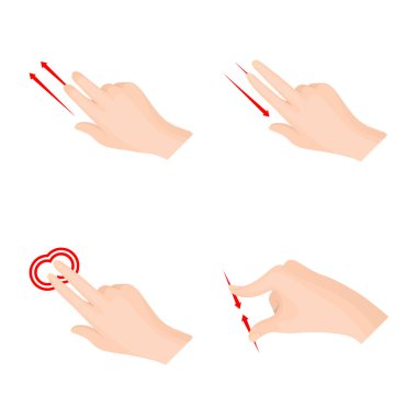 Dokunmatik ve el simgesi yalıtılmış nesne. Dokunmatik ekran ve dokunmatik hisse senedi simgesi için web topluluğu.