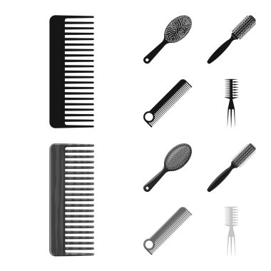 Fırça ve saç işareti vektör Illustration. Fırça ve saç fırçası hisse senedi simgesi için web topluluğu.