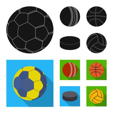 Vector illustration of sport and ball symbol. Collection of sport and athletic stock vector illustration. clipart