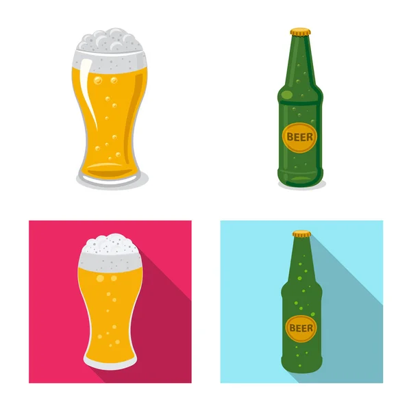 Objeto isolado de logotipo de bar e pub. Conjunto de pub e interior símbolo de estoque para web . — Vetor de Stock