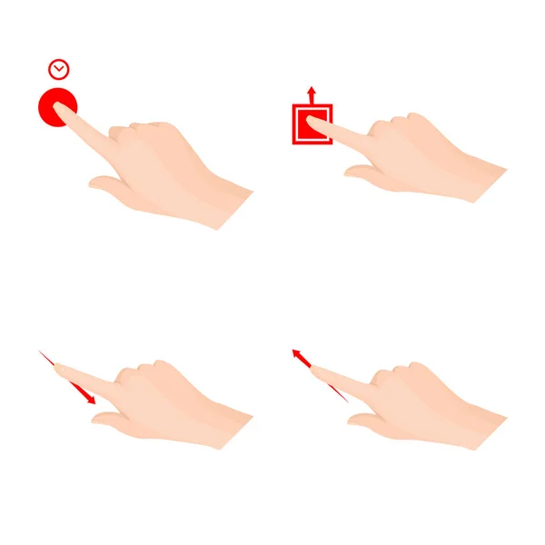 Vector ontwerp van touchscreen en hand logo. Collectie van touchscreen en touch voorraad vectorillustratie. — Stockvector