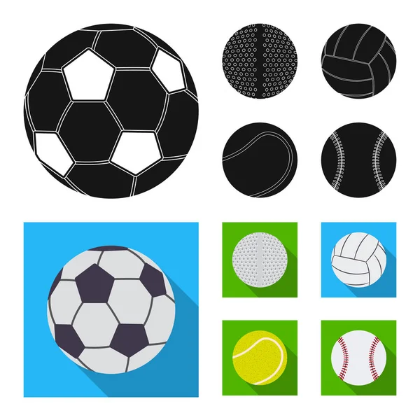 Изолированный объект спорта и знак мяча. Коллекция спортивных и спортивных векторных икон для инвентаря . — стоковый вектор