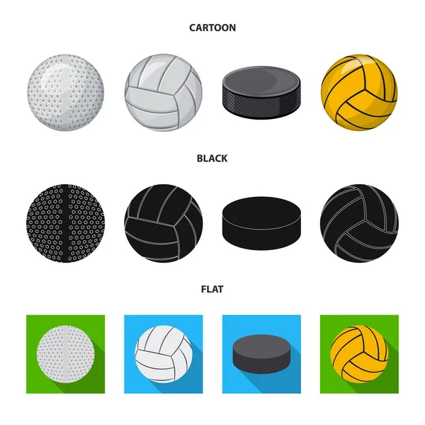 Diseño vectorial del logo del deporte y la pelota. Conjunto de deporte y símbolo de stock atlético para web . — Vector de stock