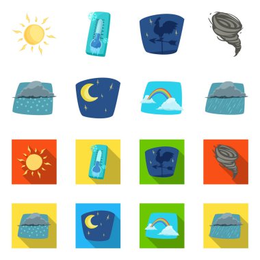 Hava ve İklim logo vektör tasarımı. Hava ve bulut hisse senedi simgesi için web topluluğu.